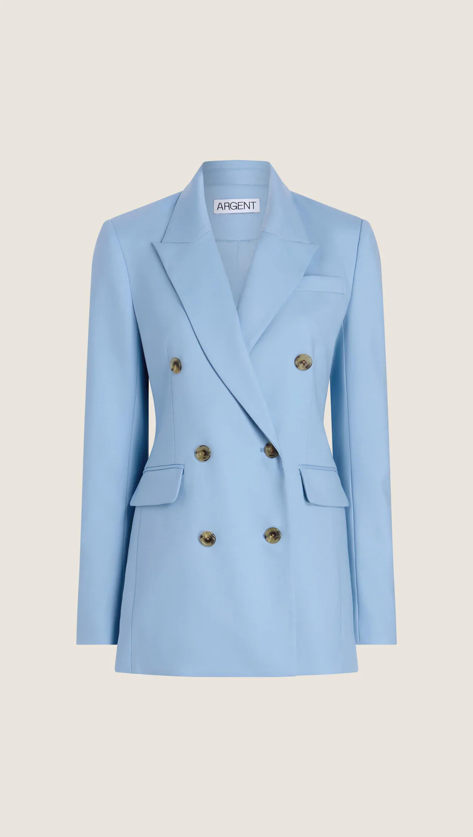 Double-Breasted Blazer in Seasonless Wool | Women's Blazers | Argent | Argent