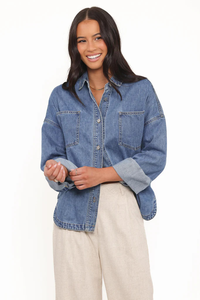 Cornelia Denim Shirt - Blue | Petal & Pup (AU)