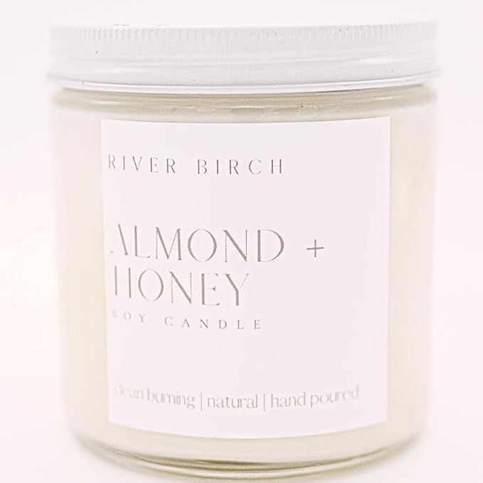 River Birch Candles Almond & Honey Scented Candle | Premium, All-Natural, Non-Toxic, Soy Candles ... | Amazon (US)