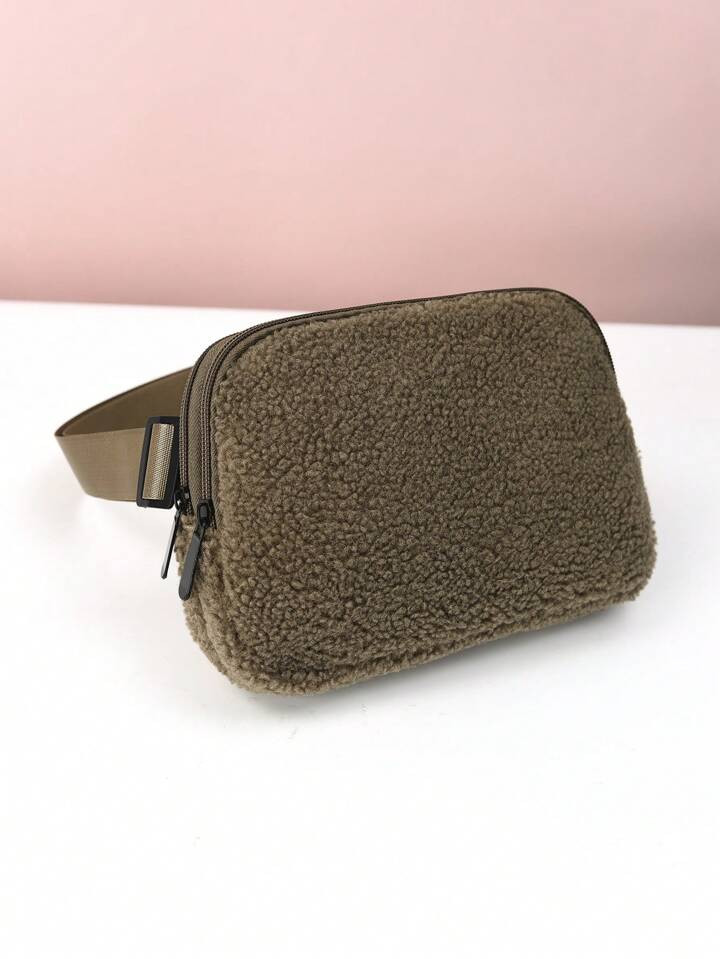 Double bag Plush opening Lightweight, Portable Waterproof Multi-Functional Messenger Waist Bag Pe... | SHEIN