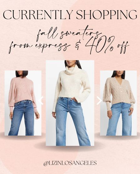 Currently Shopping - Sweaters 40% Off At Express ✨

sale alert // fall sweater // express // fall outfit inspo // fall fashion // express sweater // fall outfits

#LTKsalealert #LTKstyletip #LTKunder100