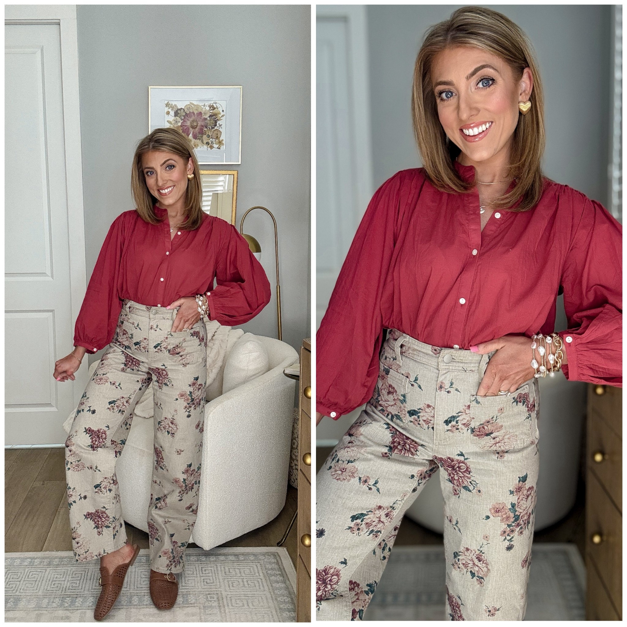 This new Target outfit is such a good mix of polished and easy 🤍
The Target blouse has the prettiest relaxed fit with soft volume in the sleeves, making it comfortable while still feeling put-together. I paired it with these floral Target pants, which are lightweight, flattering, and perfect for adding a subtle statement to an everyday look.

This outfit works so well for workdays, brunch, church, date nights, or casual events when you want something effortless but elevated. Styled with simple flats and minimal accessories, it’s an easy outfit you can wear all season long. Target has been so good lately, and this look is a perfect example of how their pieces mix comfort and style seamlessly 🌸

#targetstyle #targetfinds #targetfashion #outfitoftheday #ootd #everydayoutfit #casualchic #springstyle #workwearinspo #weekendoutfit #floralpants #blousestyle #affordablefashion #womensfashion #styledlook