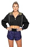 Women's Sweatshirt by Mizuno x Ronda Rousey, Women's Reputation Hoodie, Oversized Cropped Zip-Up Hoo | Amazon (US)