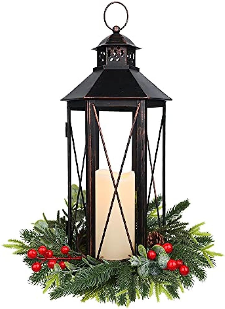 DECORKEY Christmas Decorations Indoor Home Decor, Candle Lantern Decorative Christmas Outdoor Dec... | Amazon (US)