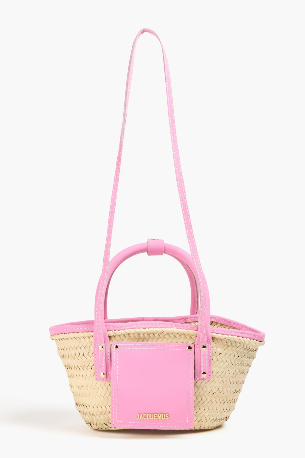 Le Petit Panier Soli leather-trimmed raffia tote | The Outnet (US and CA)