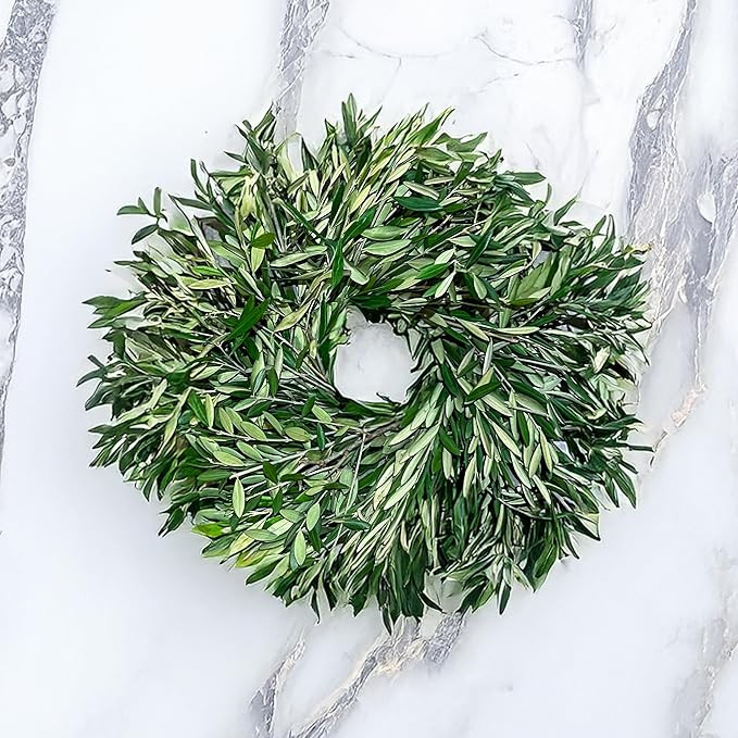 Live Olive Wreath Fresh Leaves 24" [Shipped Overnight from California] for Front Door Natural Wre... | Amazon (US)