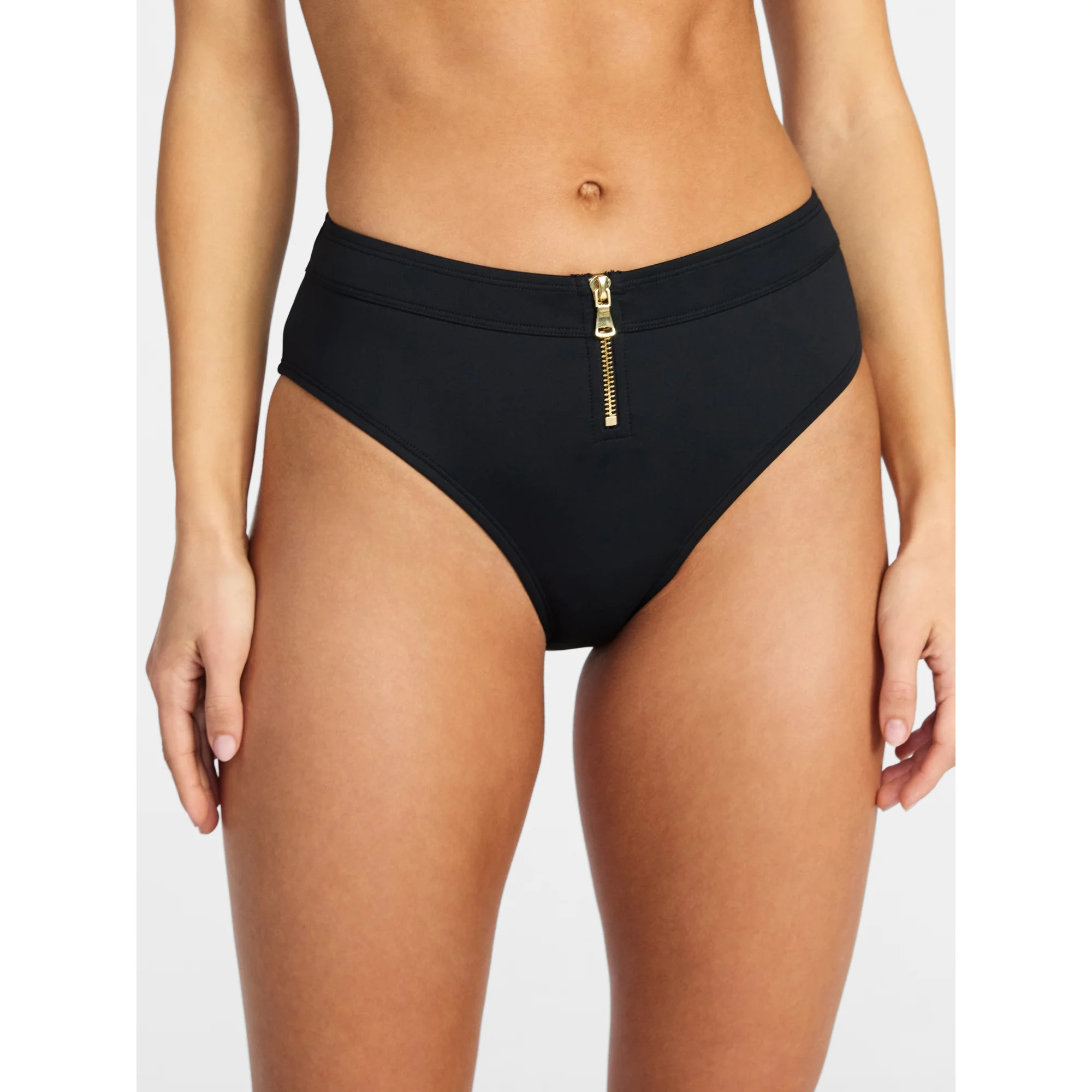 Time and Tru Women's and Women's Plus Size Compression Zipper Bikini Bottoms, Sizes XS-3X | Walmart (US)