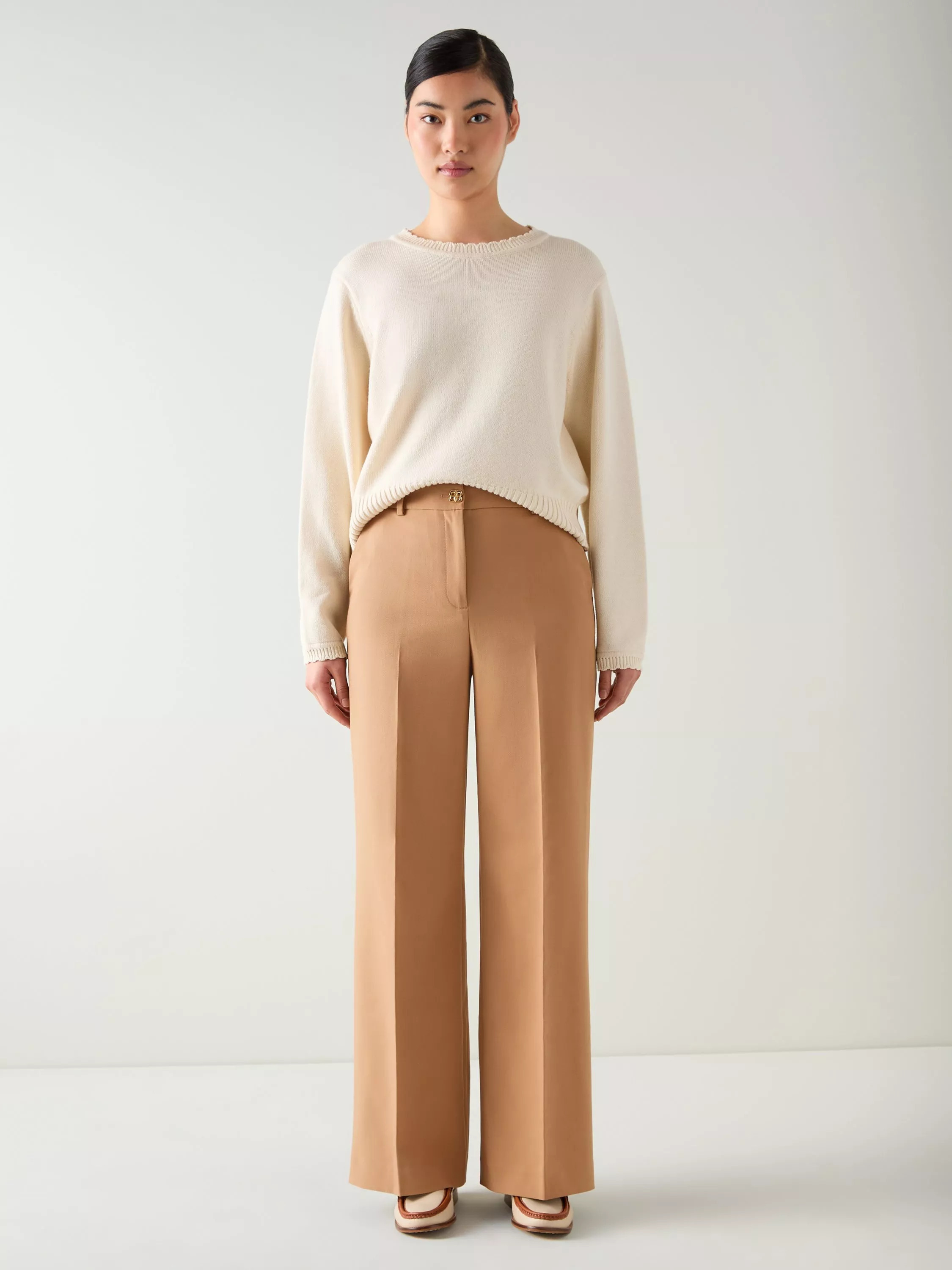 L.K.Bennett Julia Trousers, Camel | John Lewis (UK)