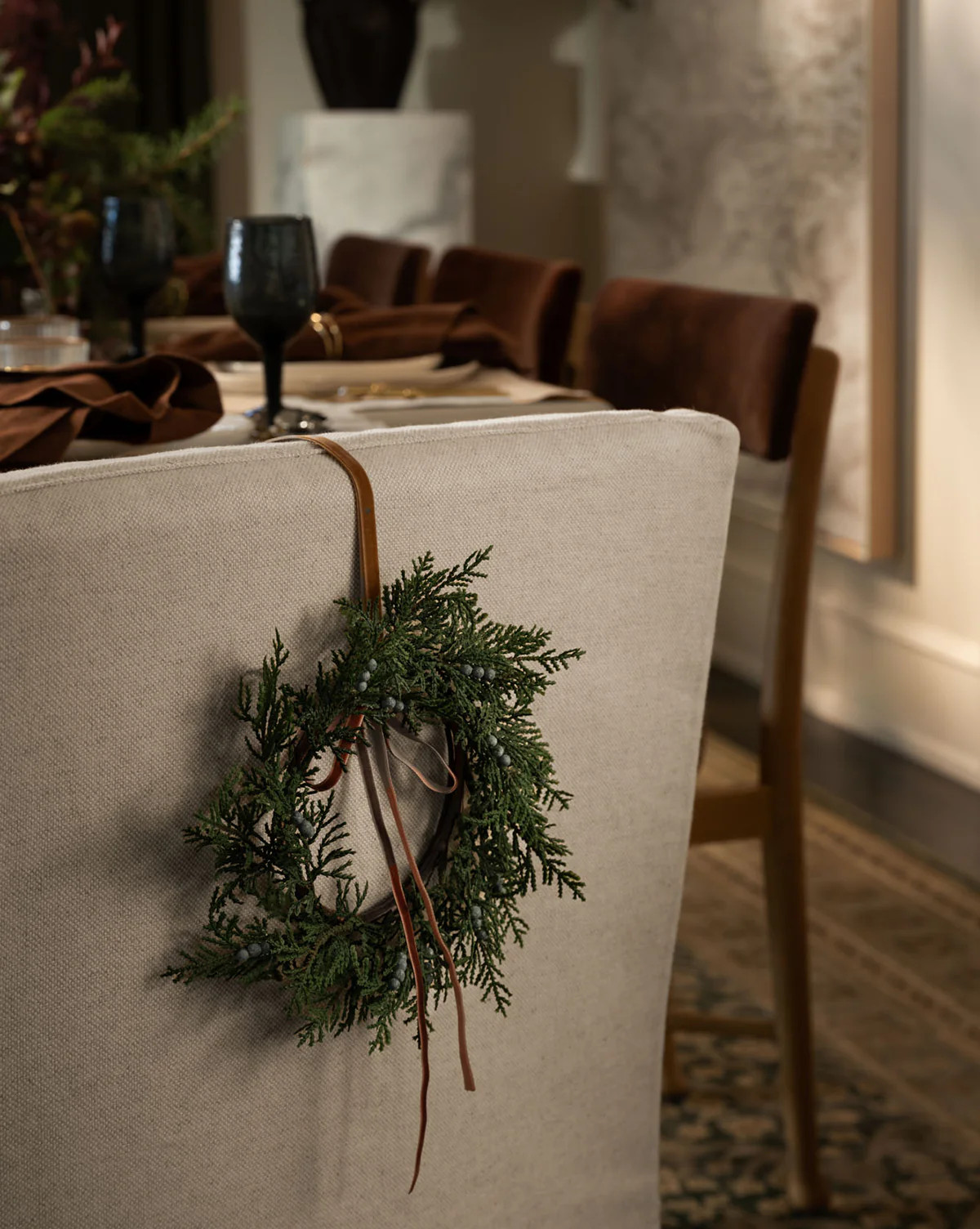 8" Blueberry & Juniper Faux Wreath | McGee & Co. (US)