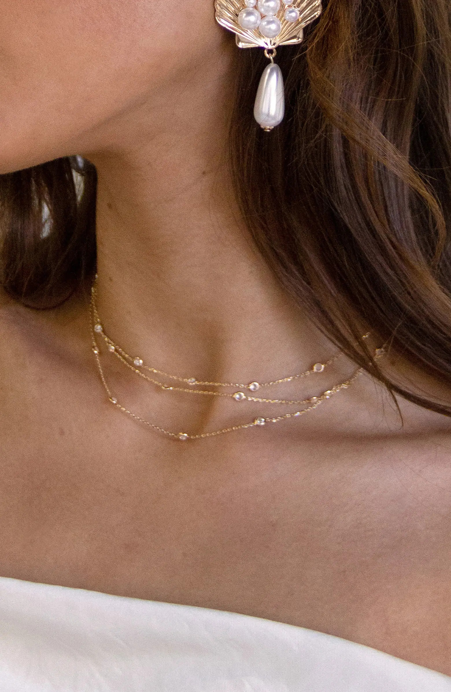 Crystal Station Layered Necklace | Nordstrom