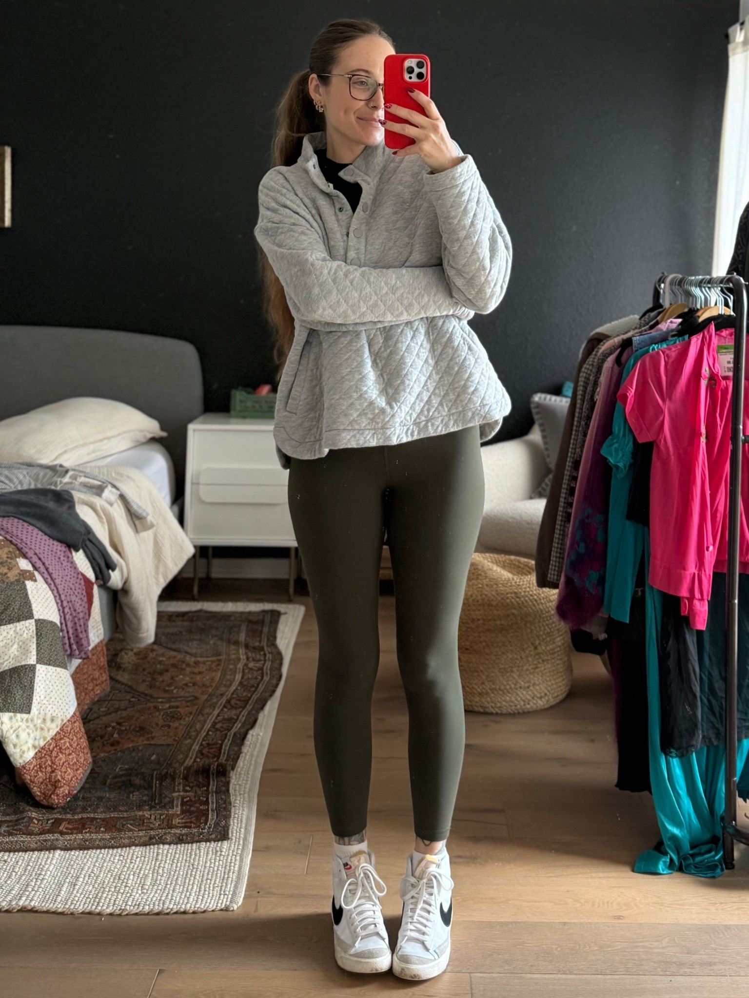 Wearing an XL in sweater and M in leggings

#LTKmomlife #LTKootd #LTKActive