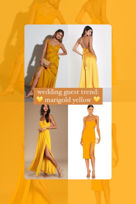 Marigold yellow wedding guest dresses 💛

#LTKparties #LTKGala #LTKwedding