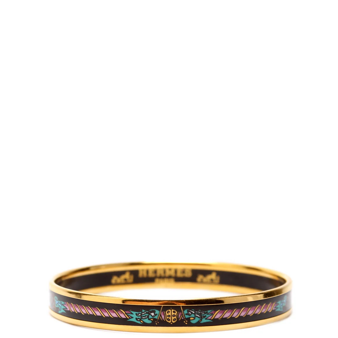 Printed Enamel Bangle Narrow Bracelet | Keeks Designer Handbags
