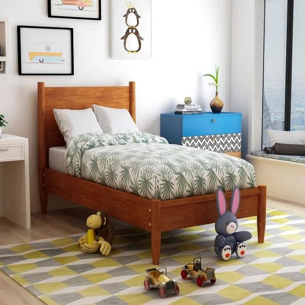 Furniture of America Coop Mid-Century Solid Wood Teen Platform Bed | Bed Bath & Beyond