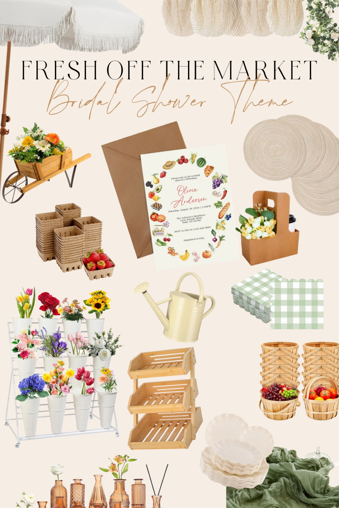 Fresh Off The Market themed bridal shower! Shop all the essentials👩‍🌾✨💍🍾

#LTKFindsUnder100 #LTKParties #LTKWedding