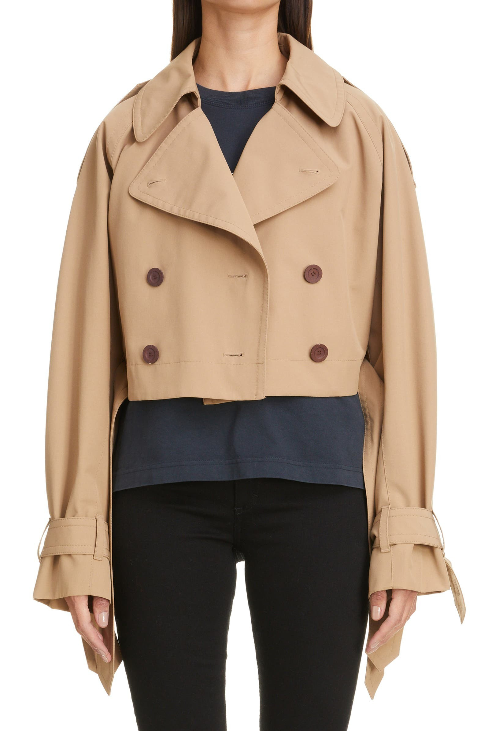 Olly Oversize Crop Trench Coat | Nordstrom | Nordstrom