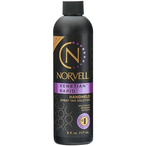 Norvell Premium Rapid Spray Tan Solution Venetian One 8 fl oz – Professional Sunless Tanning Formula for Ultra Fast Natural Bronze Glow, Streak Free, Fast Drying, Long Lasting Color | Amazon (US)