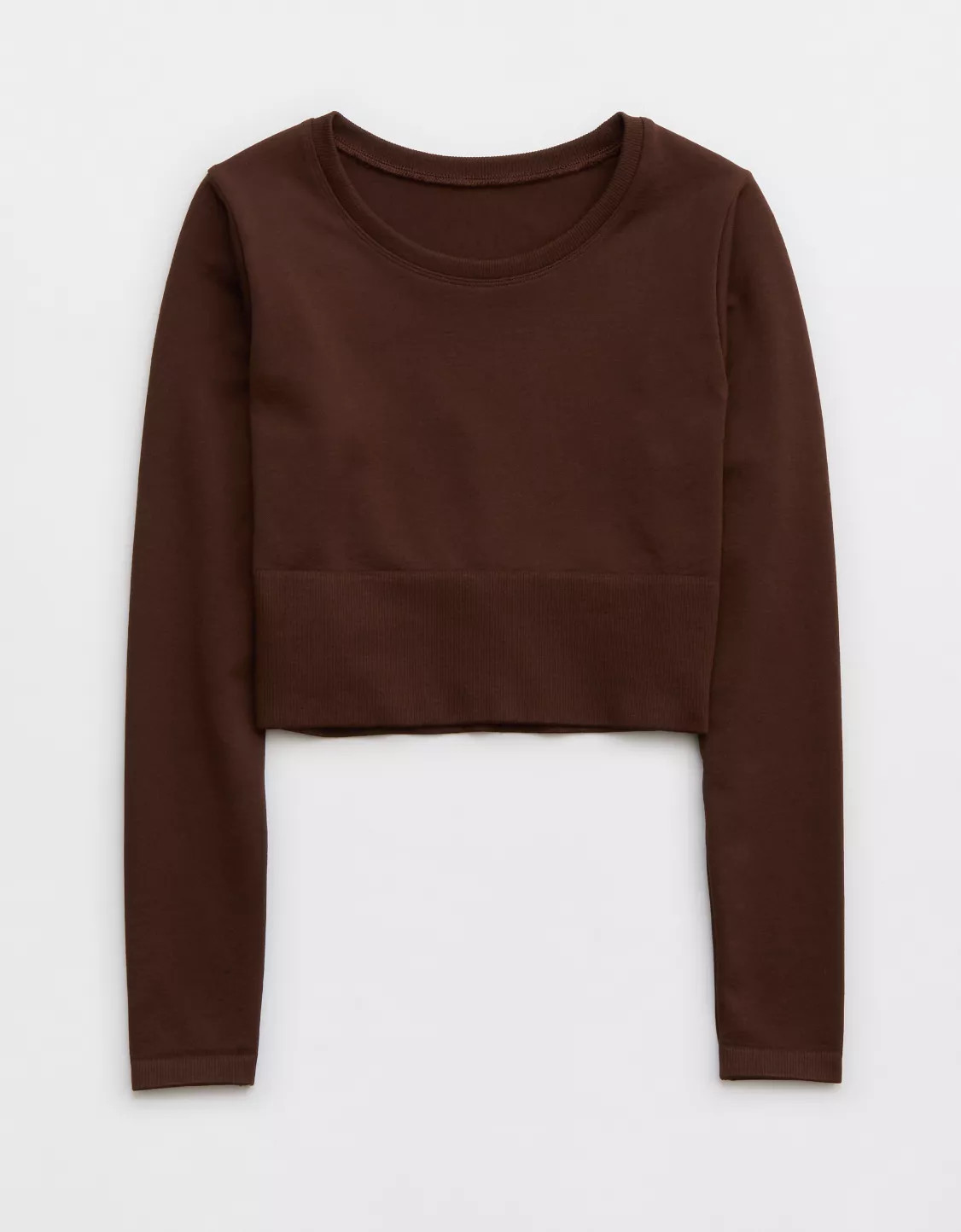 OFFLINE By Aerie Sidewalk Seamless Long Sleeve Cropped T-Shirt | American Eagle Outfitters (US & CA)