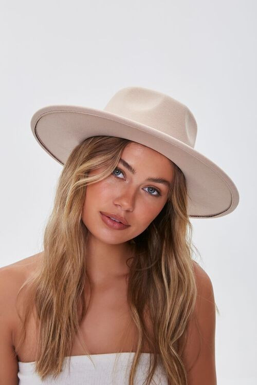 Felt Faux Leather-Trim Fedora | Forever 21 (US)