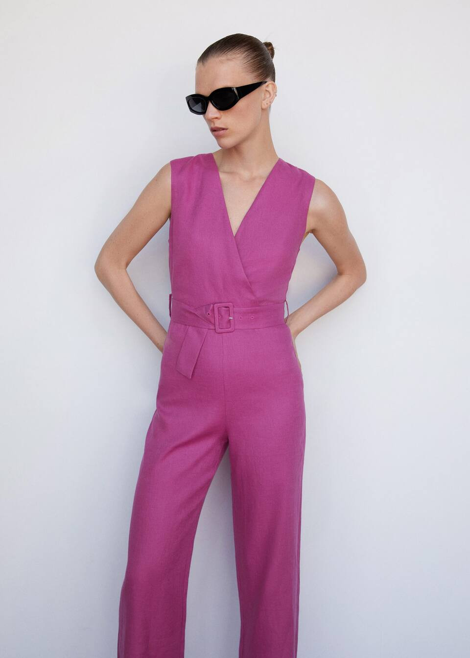 Belt wrap jumpsuit | MANGO (US)
