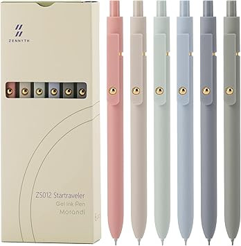 Ddaowanx Gel Pens, 6 Pcs 0.5mm Quick Dry Black Ink Pens Fine Point Smooth Writing Pens, Cute Offi... | Amazon (US)