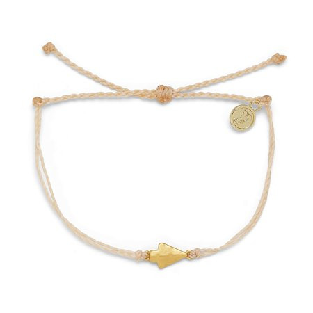 Pura Vida Gold Antique Arrowhead Bracelet - 100% Waterproof Adjustable Band - Brand Charm Cream C33 | Walmart (US)
