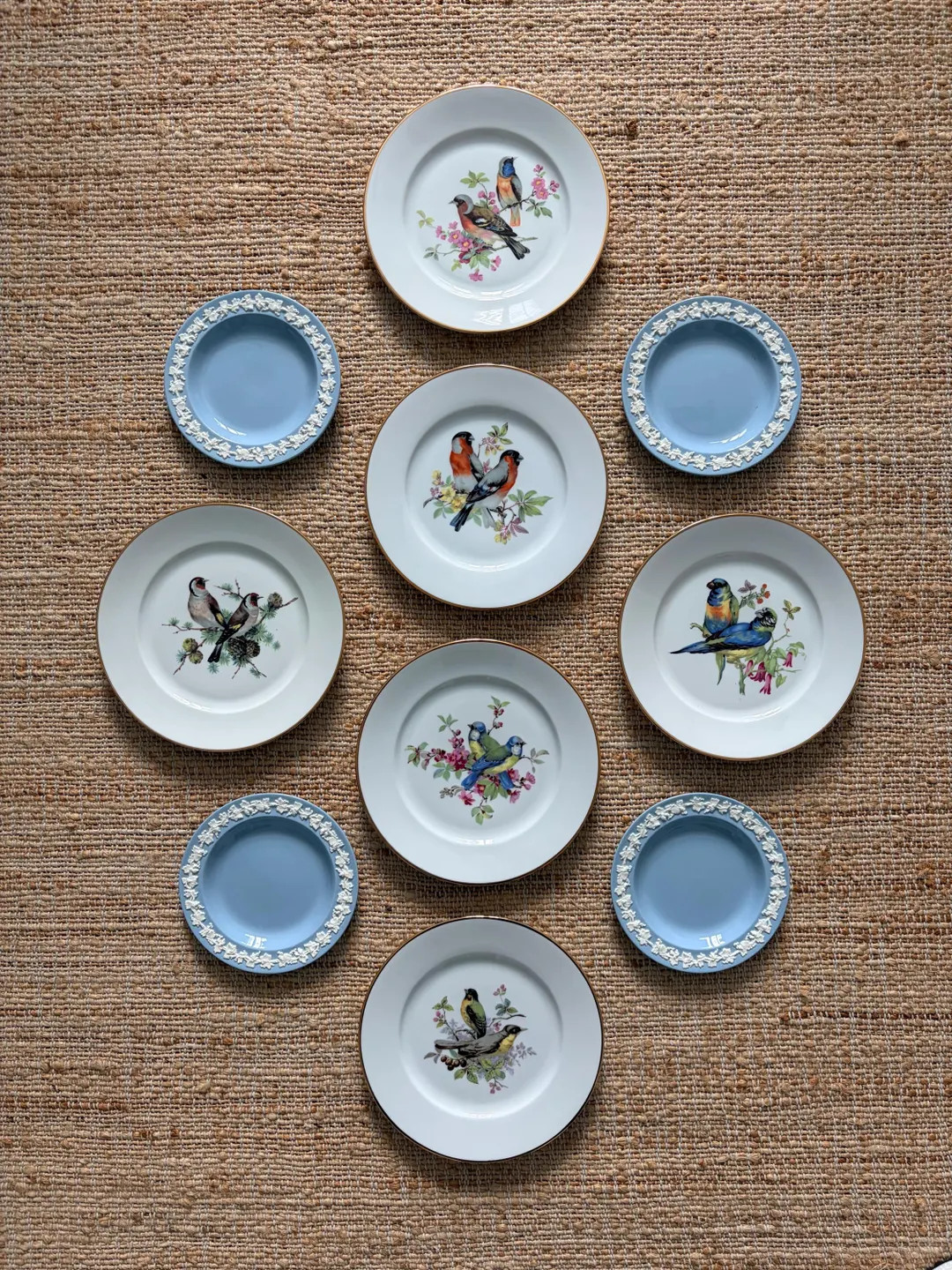 Vintage Plate Wall Set – JKW Bird Plates and Wedgwood Blue Relief | Etsy (US)