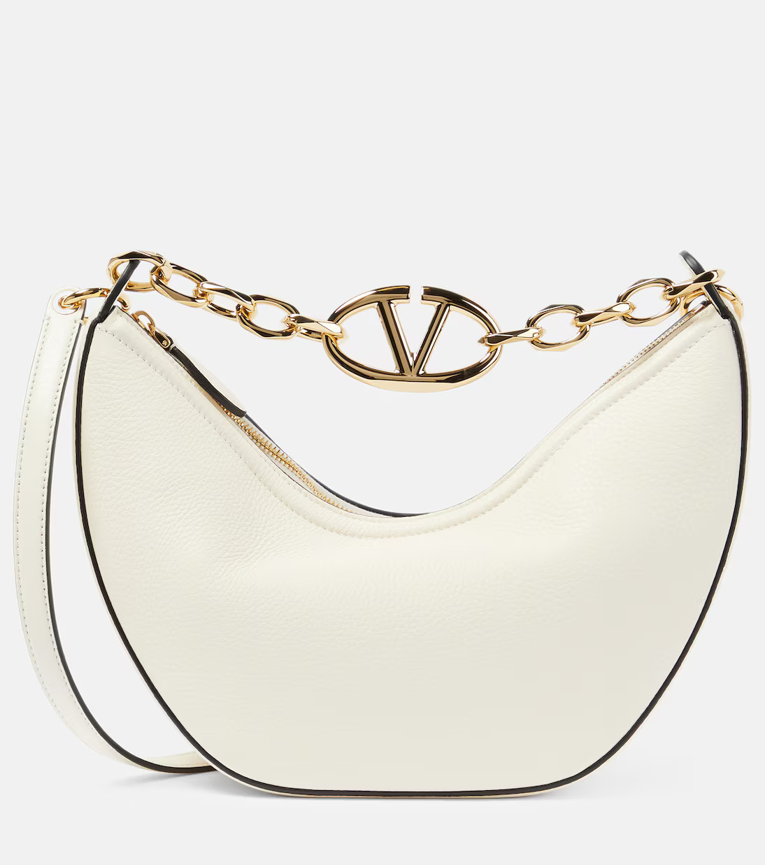 VLogo Moon Small leather shoulder bag | Mytheresa (US/CA)