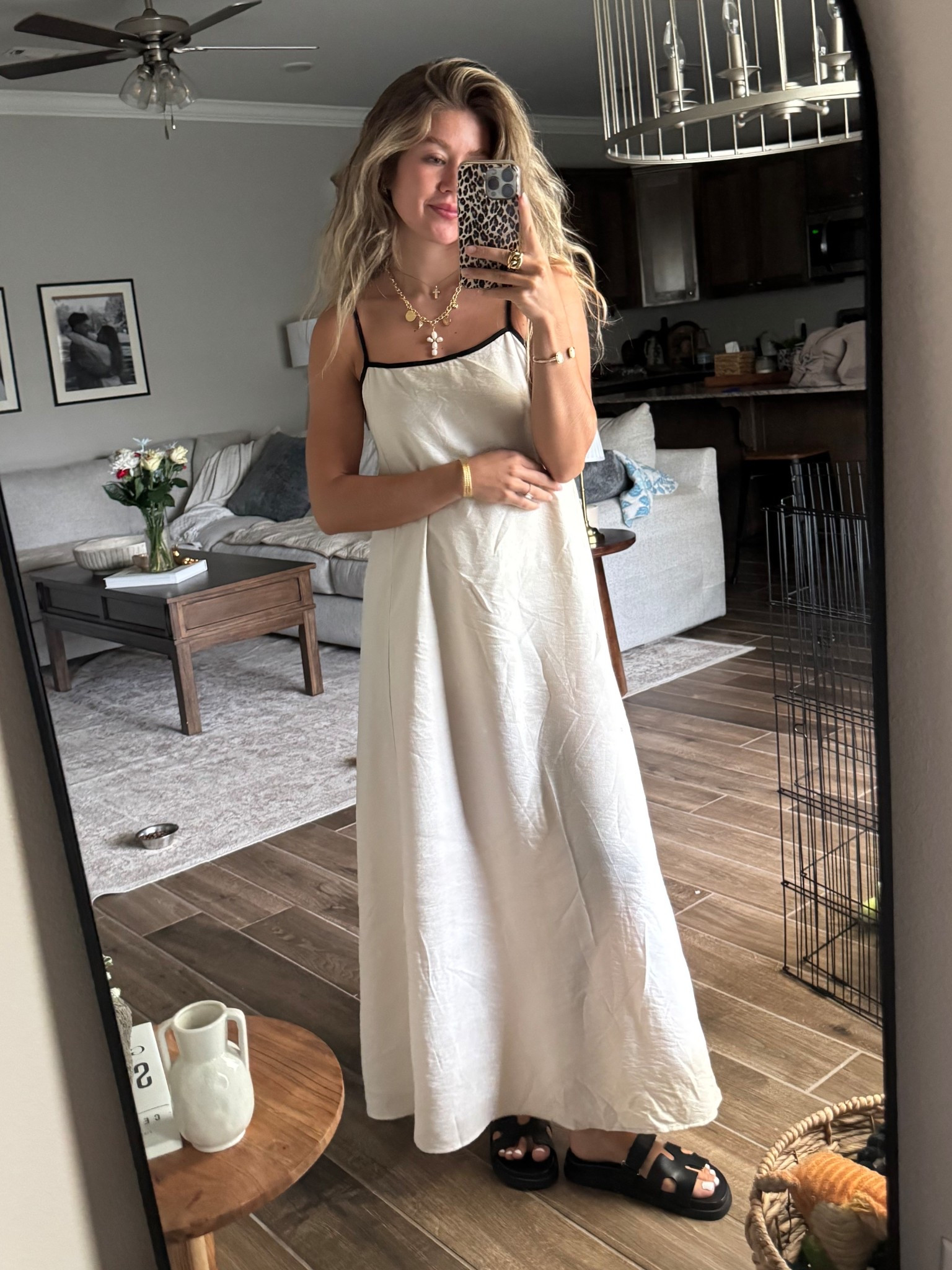 summer casual flowy dress | summer outfit | church outfit | sun dress | maxi dress | amazon maxi dress 
