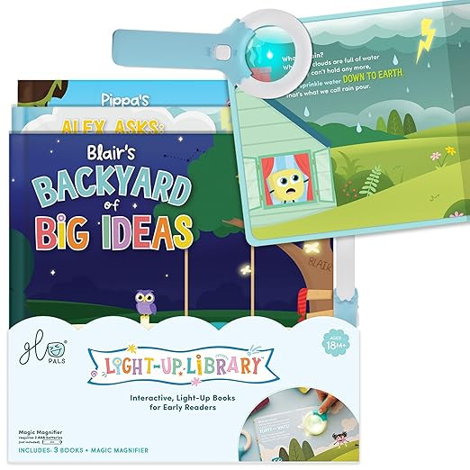 Glo Pals Light-Up Library - Light-Up Kids Books 3-Pack with 1 Magic Magnifier - Interactive Child... | Amazon (US)