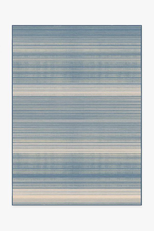 Coastal Linear Stripe Slate Rug | Ruggable