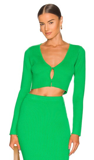 Kirin Cropped Cardi in Bright Green | Revolve Clothing (Global)