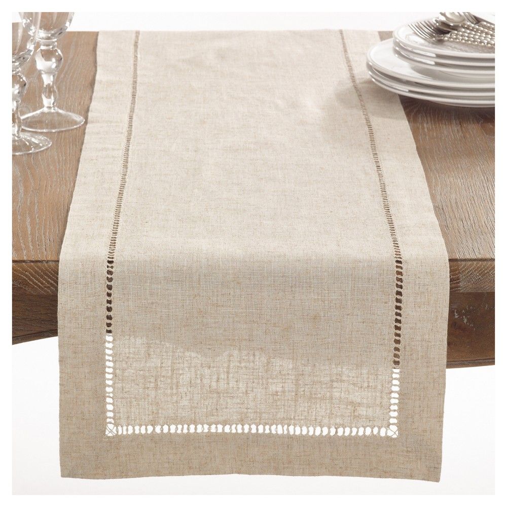 Light Brown Toscana Table Runner (16""x72"") - Saro Lifestyle | Target