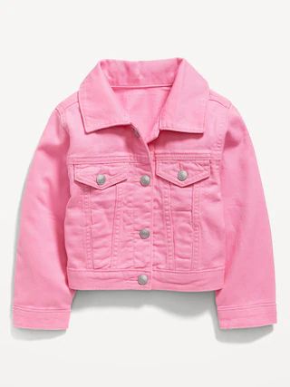 Cropped Trucker Twill Jacket for Toddler Girls | Old Navy (US)