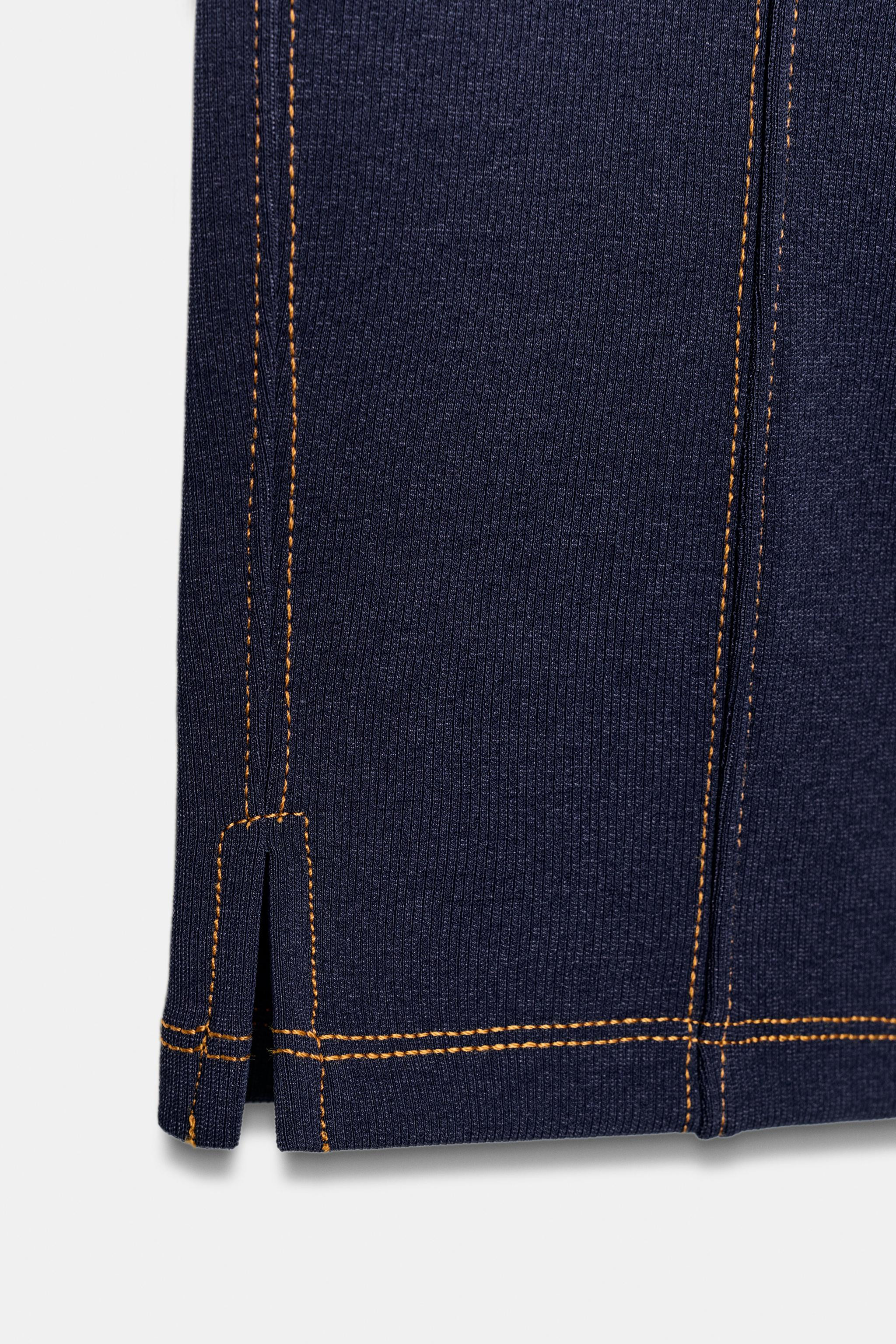 CONTRAST STITCH CAPRI PANTS | Zara US