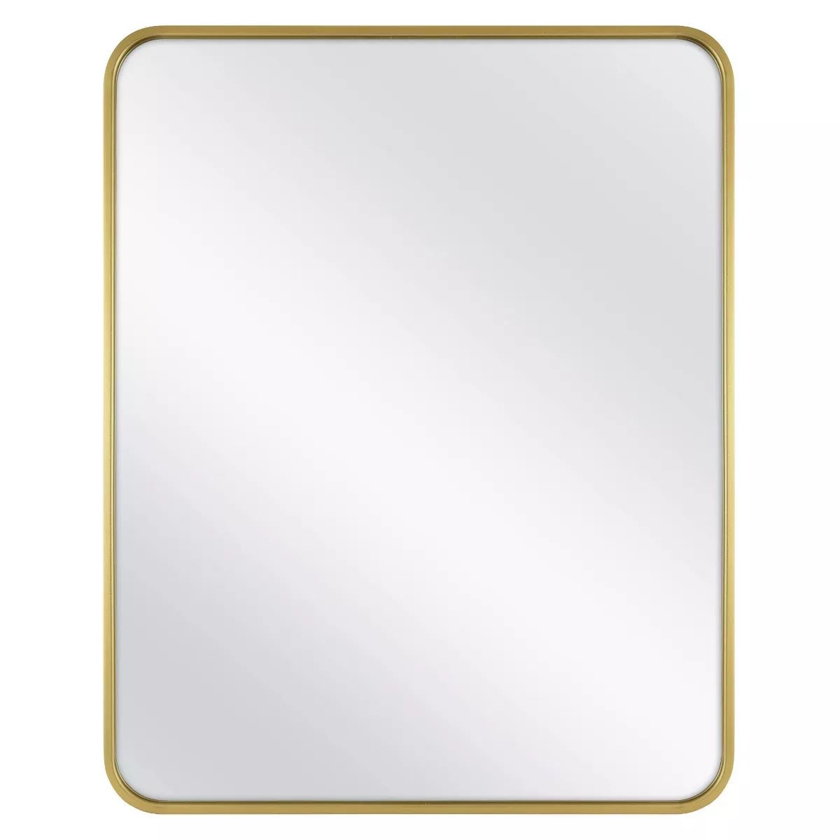 30" x 24" Rectangular Decorative Wall Mirror with Rounded Corners Brass - Project 62™ | Target