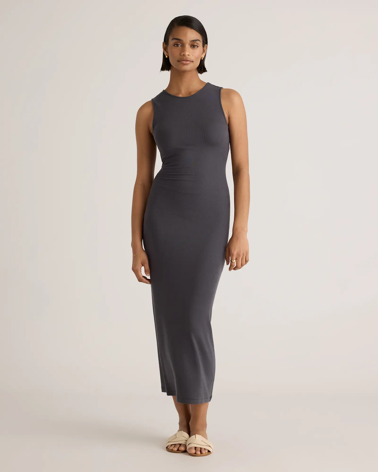 Tencel Rib Knit Tank Midi Dress | Quince