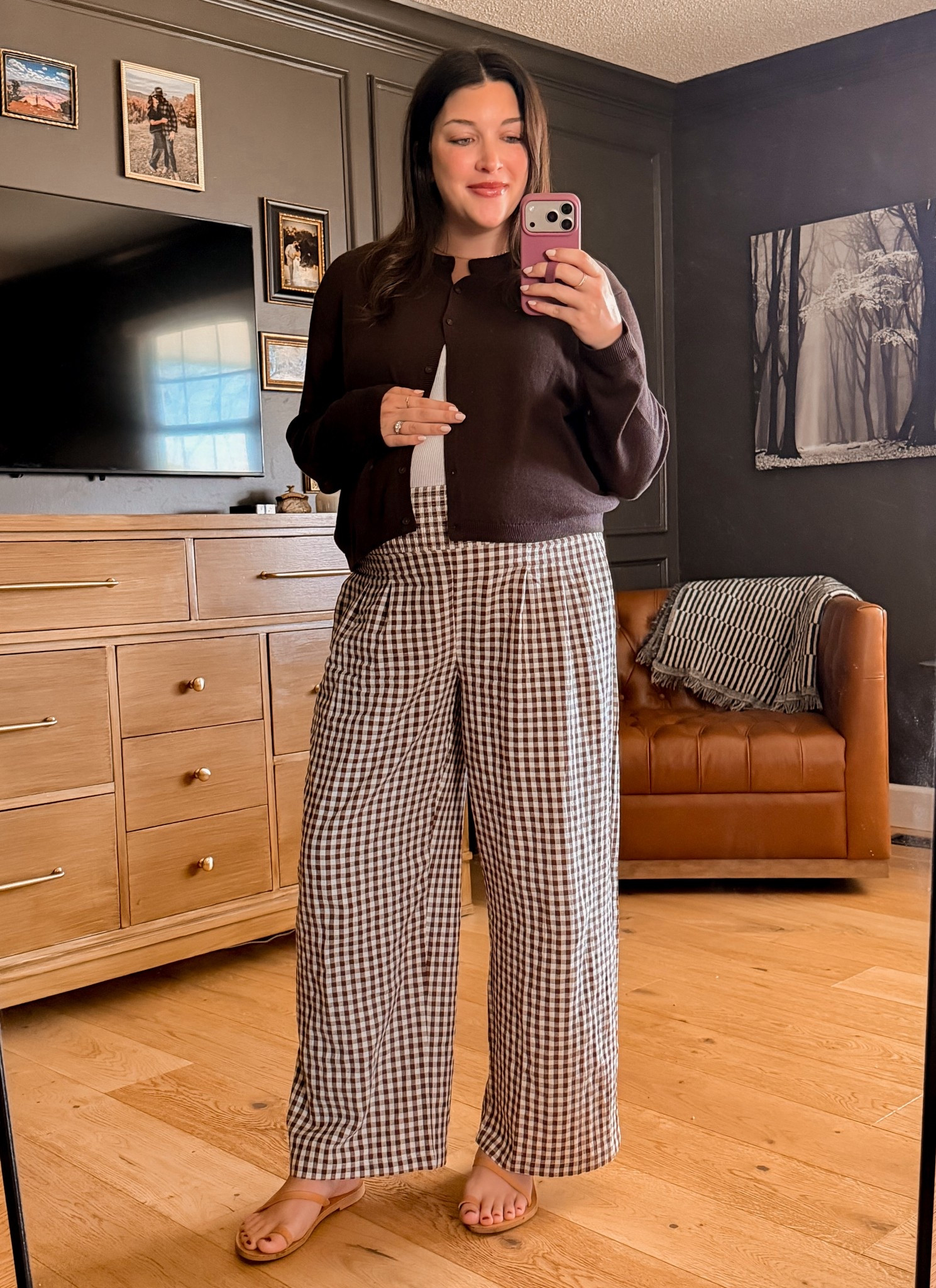 22 wks pregnant
Maternity and postpartum/nursing friendly outfit
Pants are stretchy and TTS (I’m 5’7)
Cardigan I sized up to an XL

#LTKootd #LTKMidsize #LTKBaby