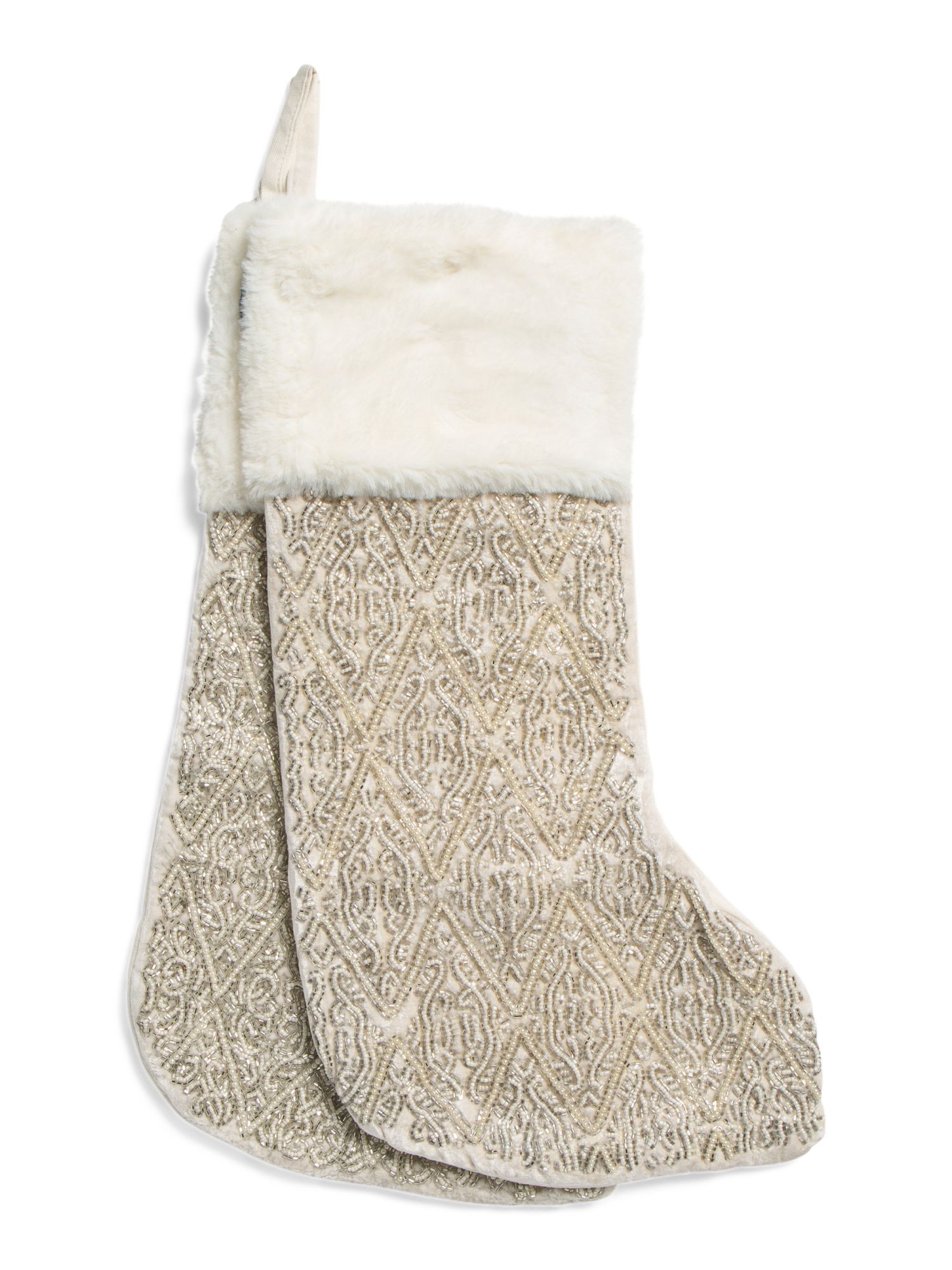 2pk Christmas Embroidered Beaded Stockings | TJ Maxx