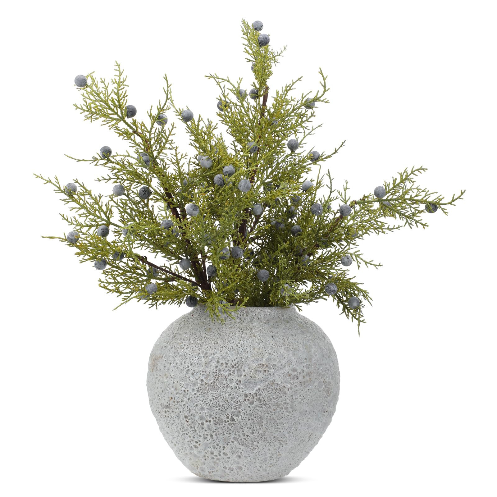 Giegxin 3 Pcs 18 Inch Artificial Juniper Cedar Sprays and Berries Branch Faux Cedar Stems Weather... | Amazon (US)