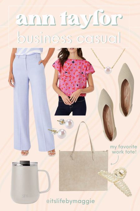 Business casual summer outfit idea! I always get so many compliments on this floral top from Ann Taylor!

#summeroutfit #businesscasual #tailoredpants #workwear #workoutfit #amazonfashion #worktote #simplemodern #floraltop #workflats #beis #anntaylor

#LTKworkwear #LTKstyletip #LTKFind