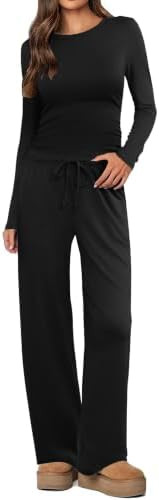 Ekouaer Women's 2 Piece Set 2026 Ruched Side Lounge Set with Pockets | Amazon (US)