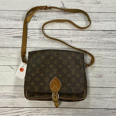 Vintage Louis Vuitton Cartouchiere Monogram Canvas Crossbody Handbag Authentic | eBay US