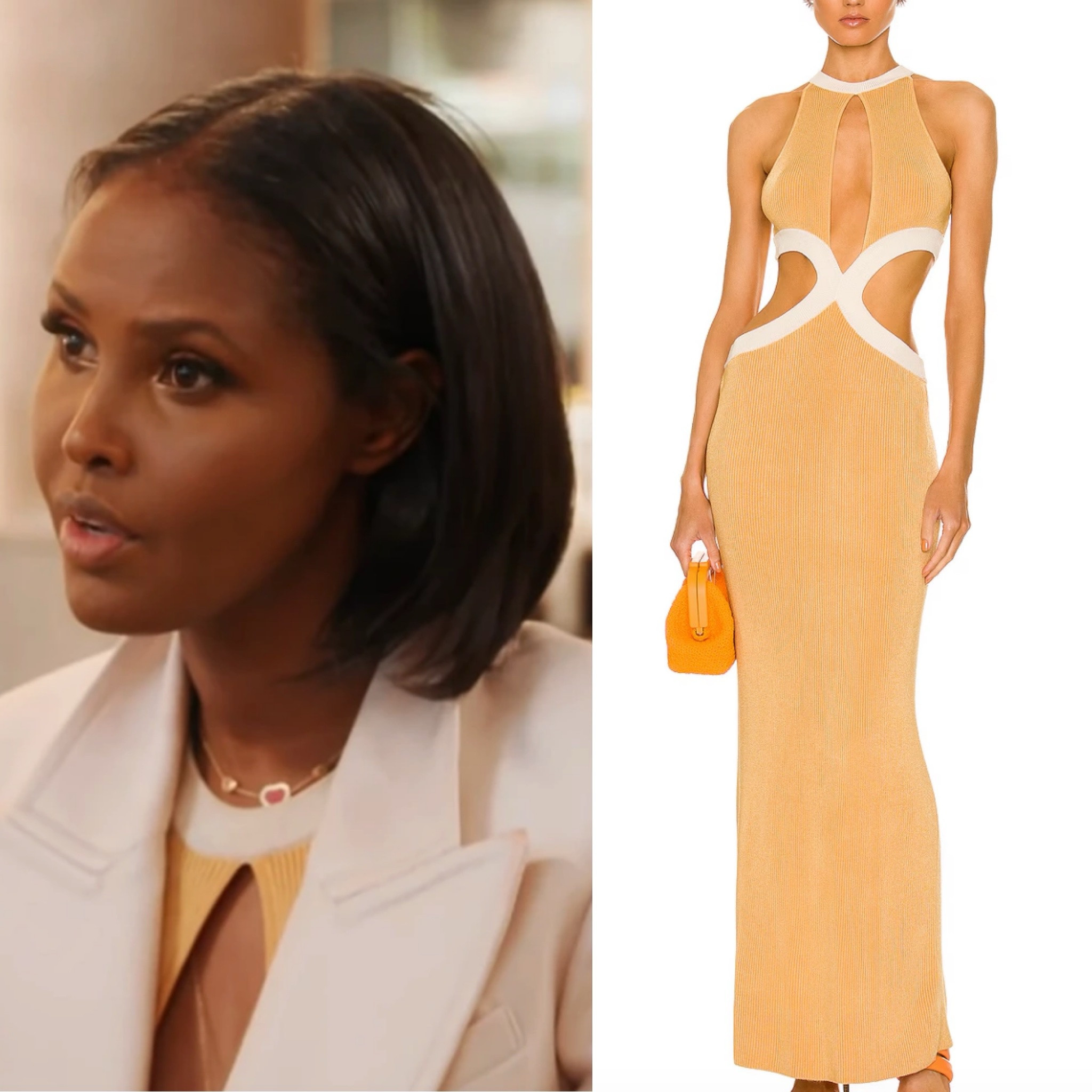 Ubah Hassan’s Yellow Cutout Dresss