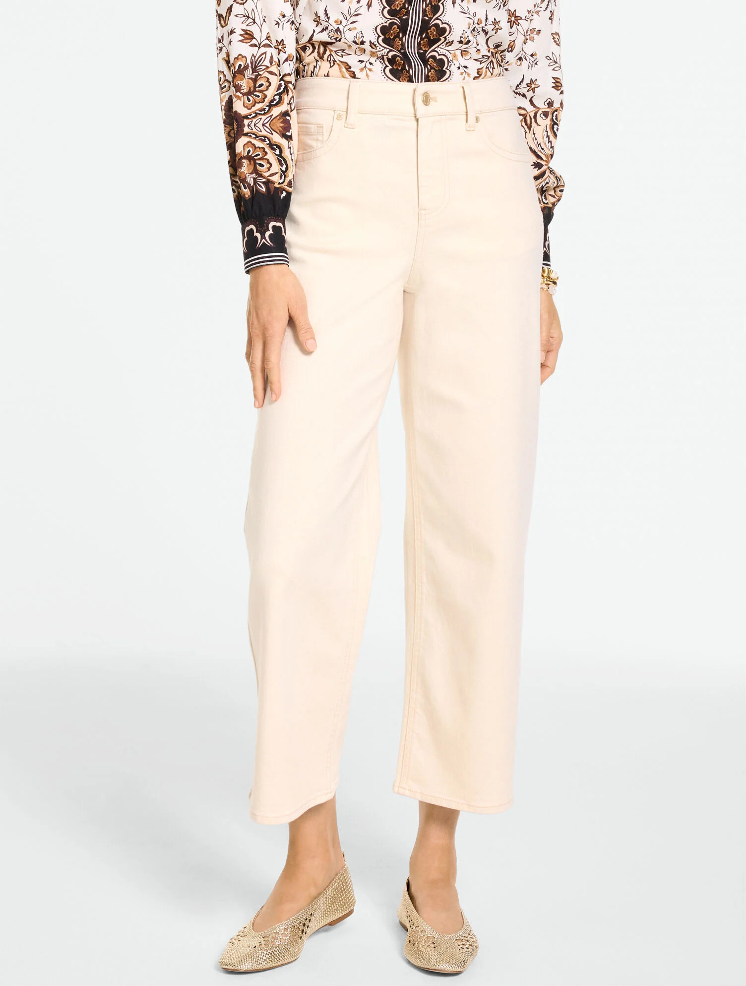 Wide Crop High Waist Jeans | Talbots