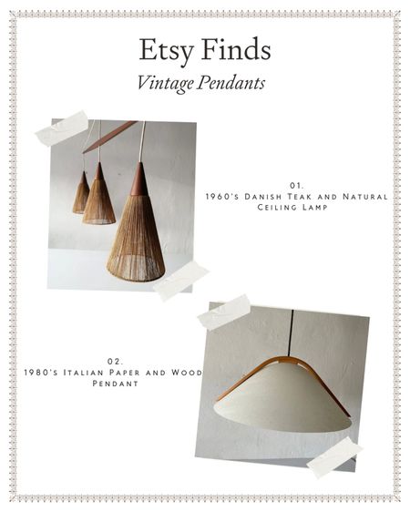 Etsy Finds: Vintage Pendants #homedecor #interiordesign #plastic #paper #wood #Denmark #Italian #teak #natural #ceiling #shade

#LTKhome #LTKeurope