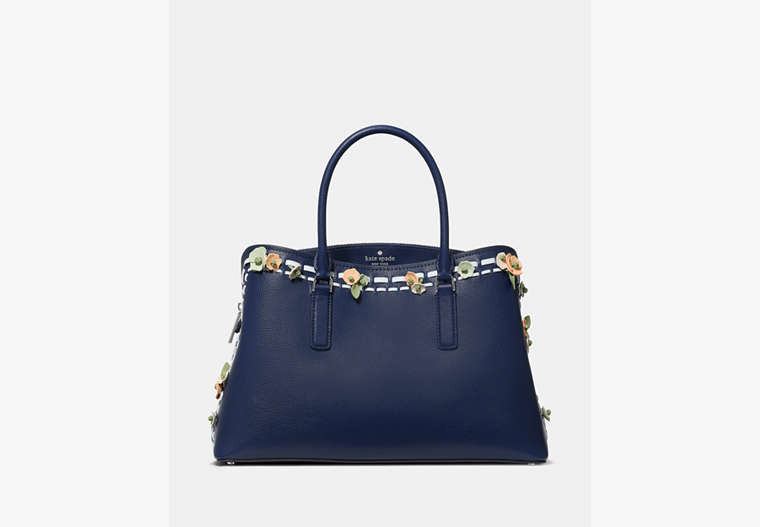 Kate Spade Thompson Street Floral Satchel Bag, Parisian Navy | Kate Spade Outlet