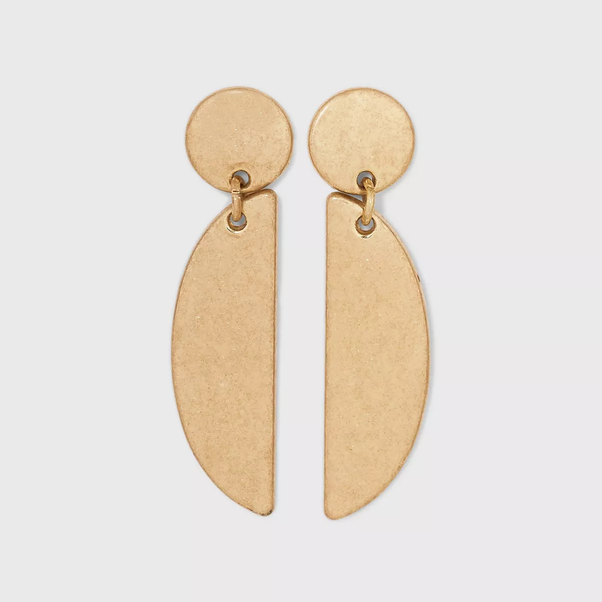 Circle Crescent Cubic Zirconia Drop Earrings - Universal Thread™ Metallic Gold | Target