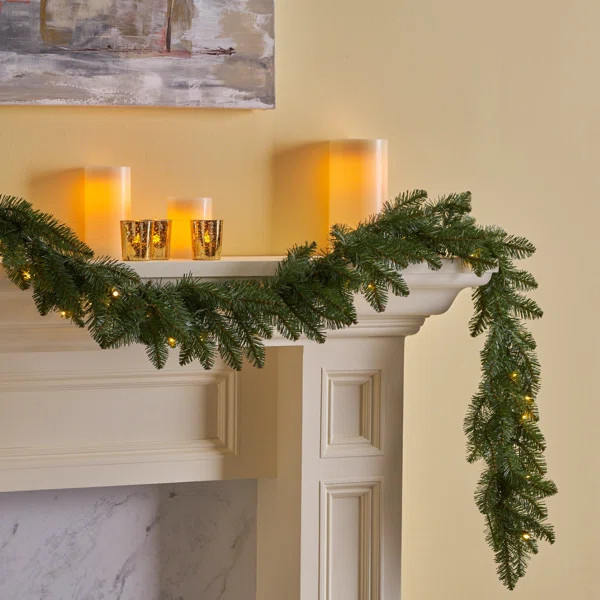 108'' in. Lighted Faux Spruce Garland | Wayfair North America