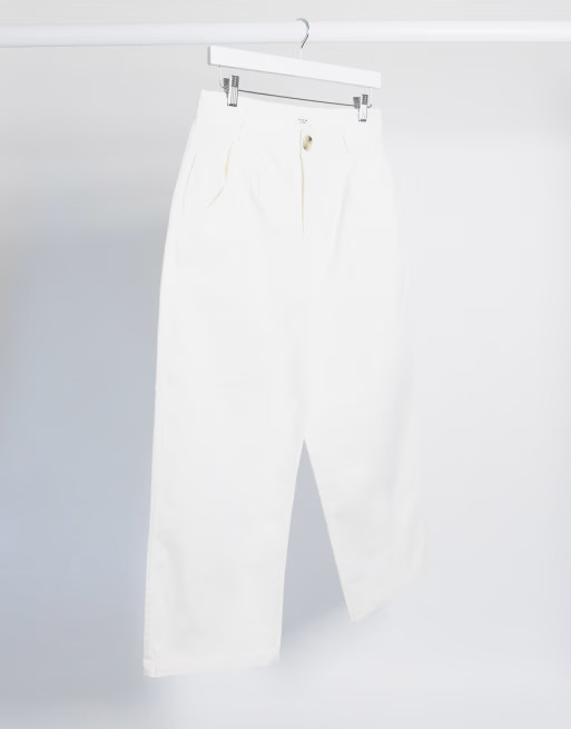 JDY cropped pants in white | ASOS (Global)